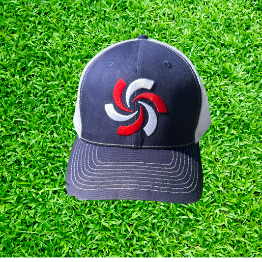 RED WHITE & BLUE SWIRL HAT